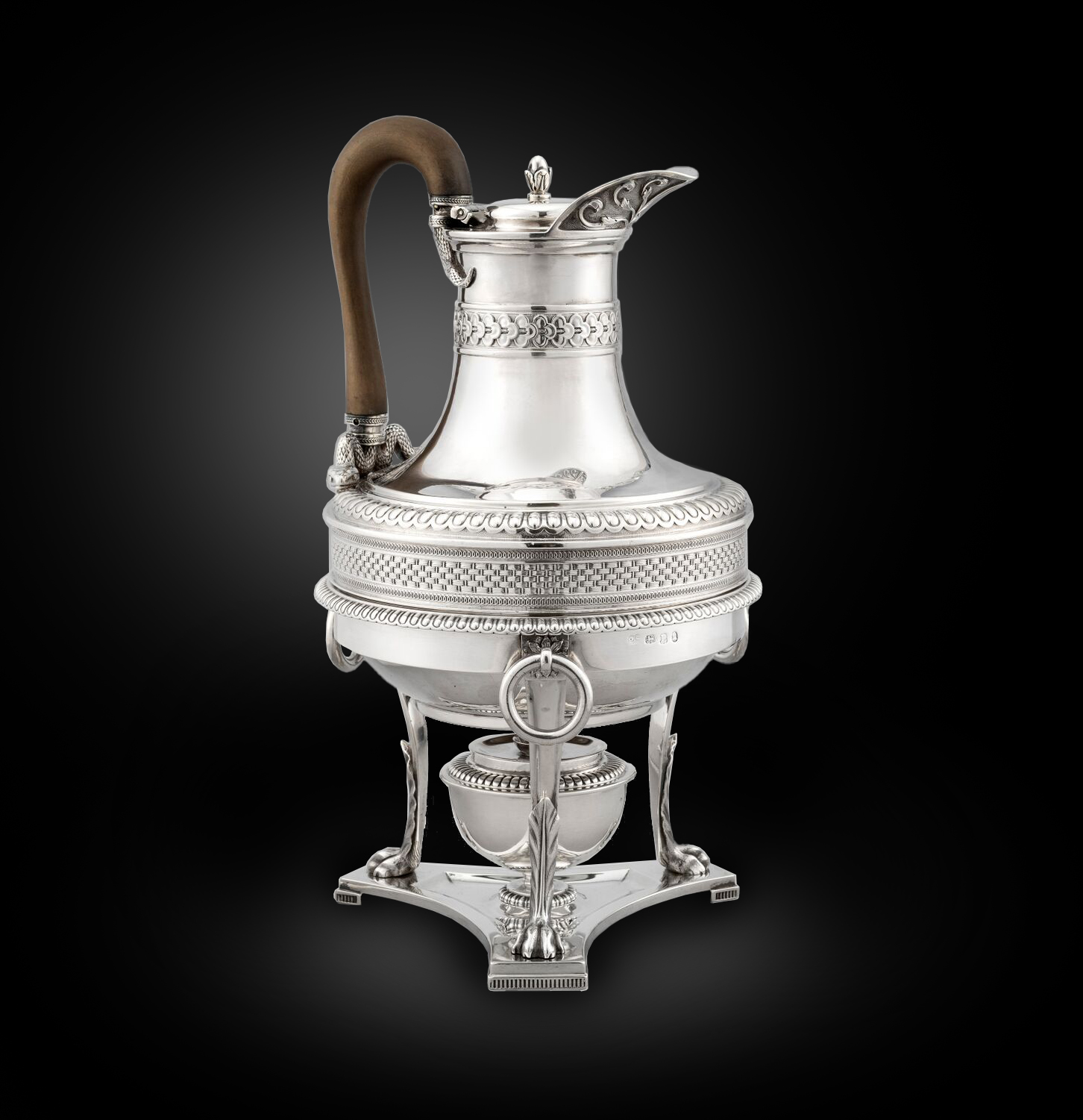 A George III Coffee Jug on Stand